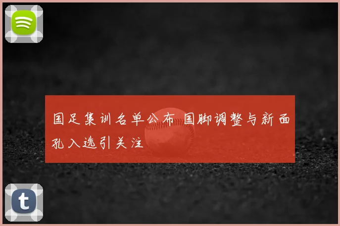 国足集训名单公布 国脚调整与新面孔入选引关注